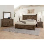 Cool Rustic Queen X Bed With Footboard Storage - 170-557-050B-502-555 - Image 4