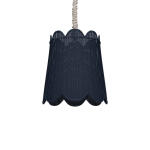 Scalloped Rattan Pendant