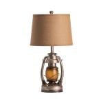 Oil Lantern Table Lamp Lighting Bronze 15