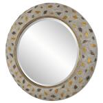 Copper Terrazzo Round Mirror Mirrors Gray 11
