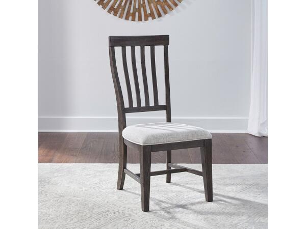 Grant Park Slat Back Side Chair (RTA) Chairs & Benches Brown 2