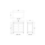 Kelly 3 Drawer Bedside Table Nightstands Bramble 19