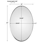 Pursley Oval Mirror, Nickel - Image 7