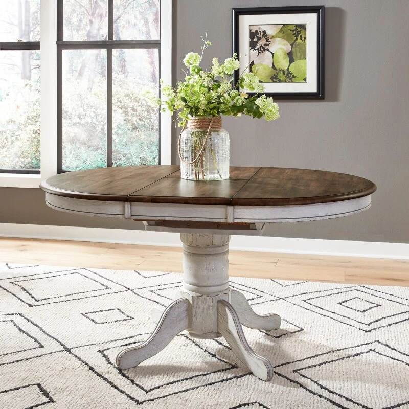 2dae07049e10bea564dbaefce82b00c2 Oval Pedestal Table Base- White - Image 1