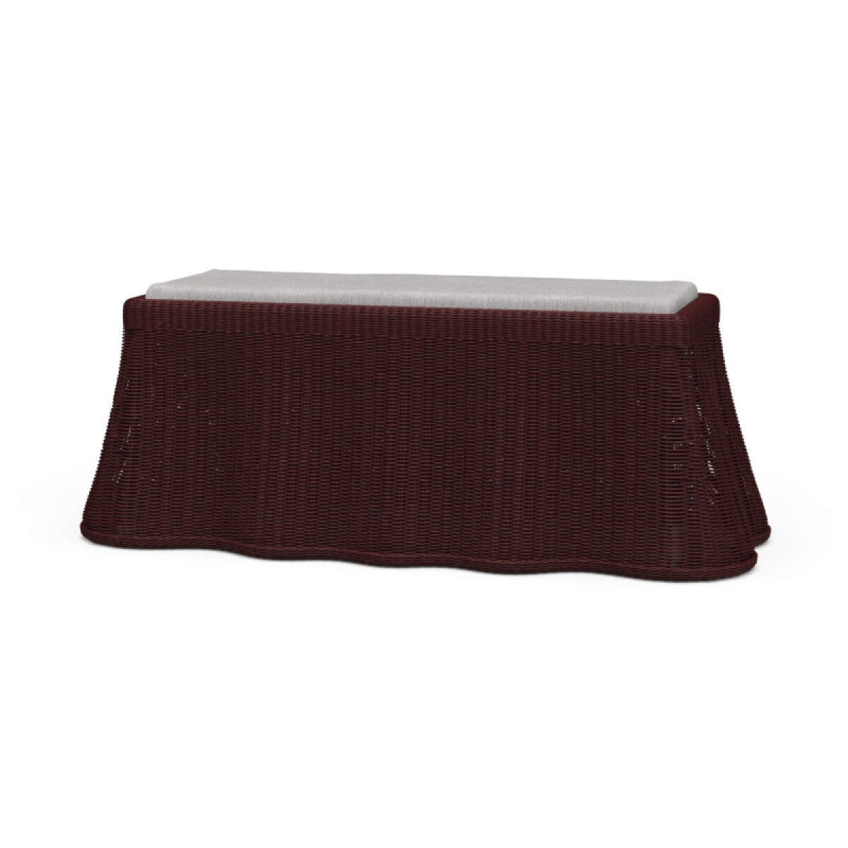 2e153404afecb121ae04a32c237f76ea Newport Rattan Rectangular Ottoman W/ Cushion - Image 1