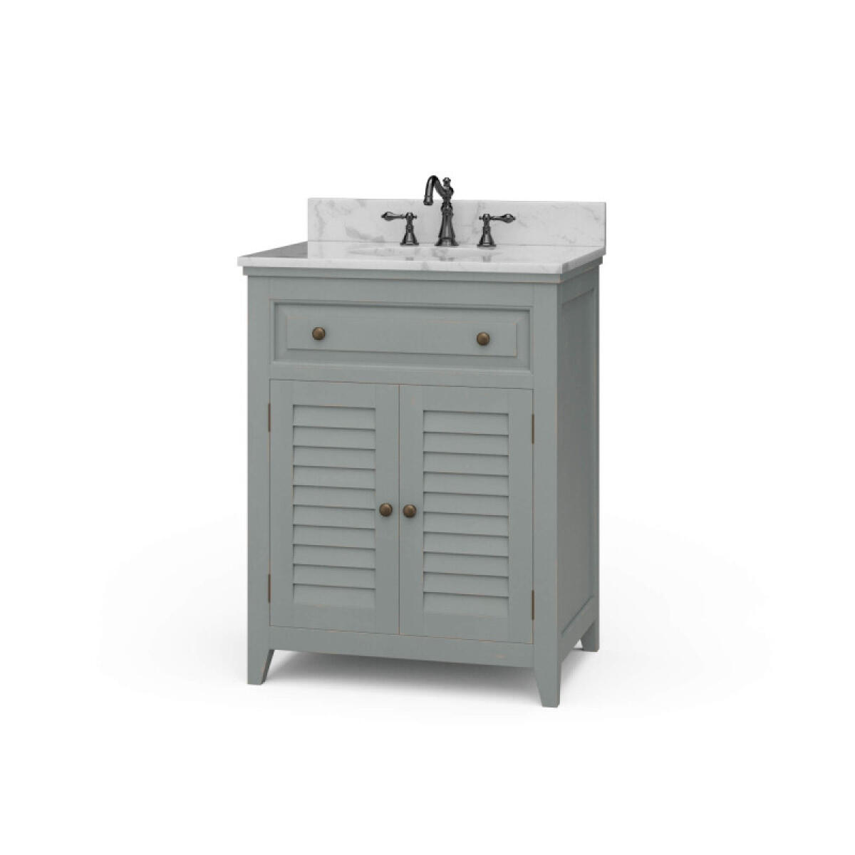 Shutter Vanity W/ Sink & Marble Top Accent Furniture Accent Furniture 2 Shutter Vanity W/ Sink & Marble Top Accent Furniture Accent Furniture 2