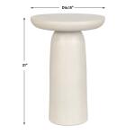 Joppa Indoor-outdoor Accent Table, Warm White Chairside Tables Chairside Tables 15