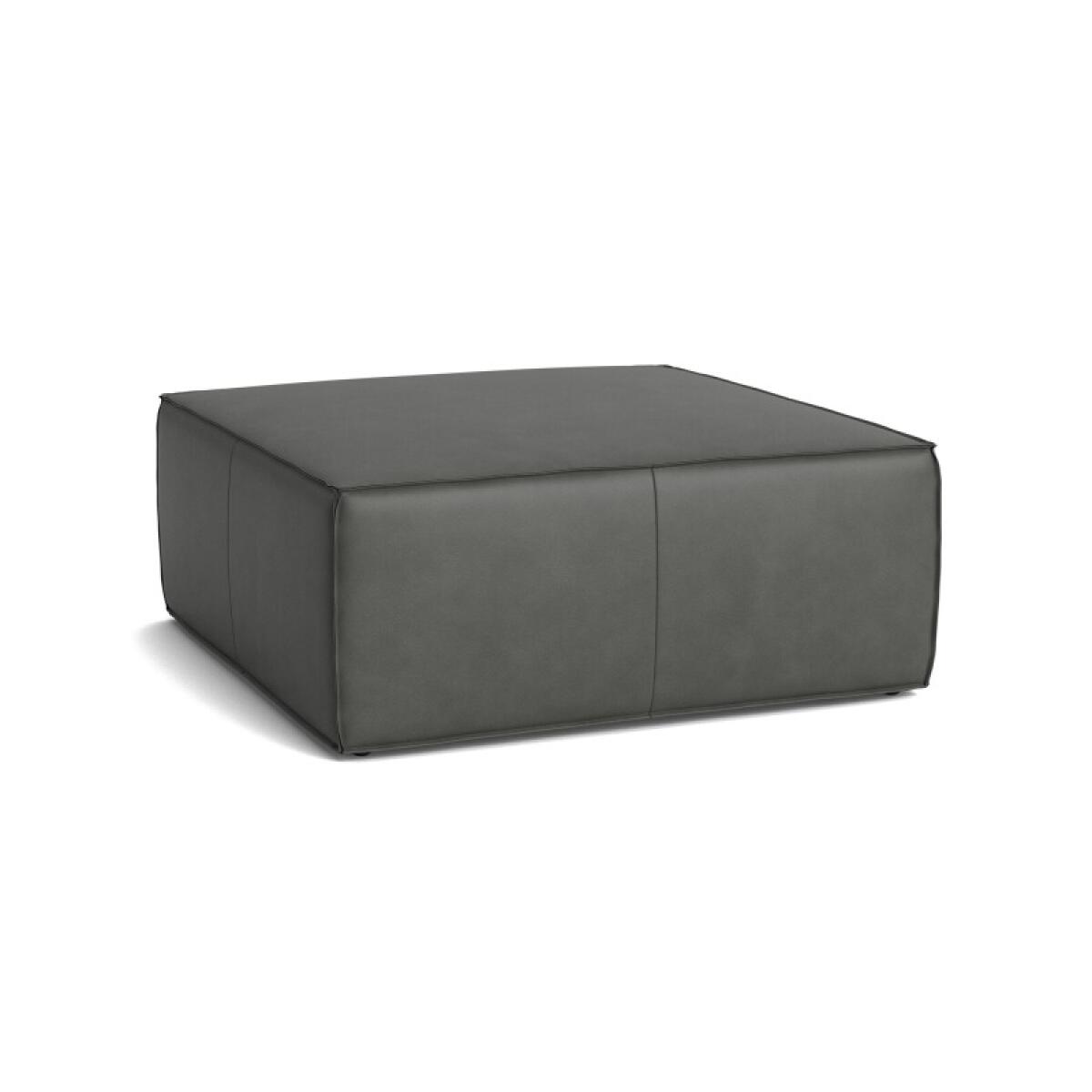 2ea61209a733c3ee6ab2cb715ad392e4 Rhonda Square Leather Ottoman - Image 1
