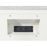 Oyster Three Drawer Nightstand Nightstands Cream 11