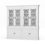 Fiona 2 Piece Display Cabinet W/ Glass Shelves