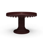 Scalloped Round Rattan Dining Table 48''