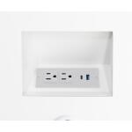 Nightstand 2 Drawer Nightstands Cloud White And Desert Oak 14