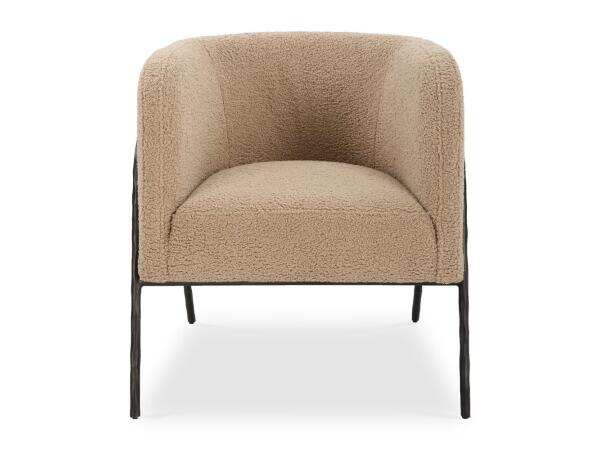 Jacobsen Accent Chair, Latte Shearling Chairs Chairs