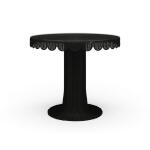 Scalloped Round Bistro Table W/ Tempered Glass