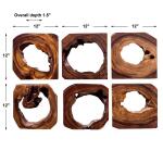 Adlai Wood Wall Decor, S/6 Wall Decor Brown 15