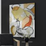 Charcoal Improvision Framed Canvas - Image 4