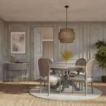 Tulip Rattan Back Dining Chair W/o Fluted Leg Chairs & Benches Bramble 15