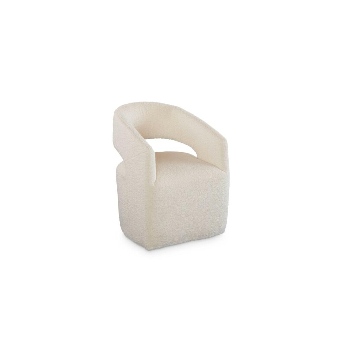 2fc567349d7ff141c5a060d8a408463f Aries Upholstered Dining Chair with Casters - Image 1