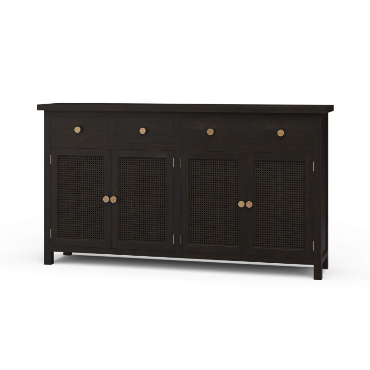 Aldren Rattan Sideboard Dining Storage Black 2 Aldren Rattan Sideboard Dining Storage Black 2