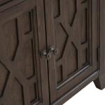 Paradise Valley 2 Door Bedside Chest w/ Charging Station Nightstands Brown 28