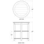 Luna Round 3 Tier Side Table - Image 8