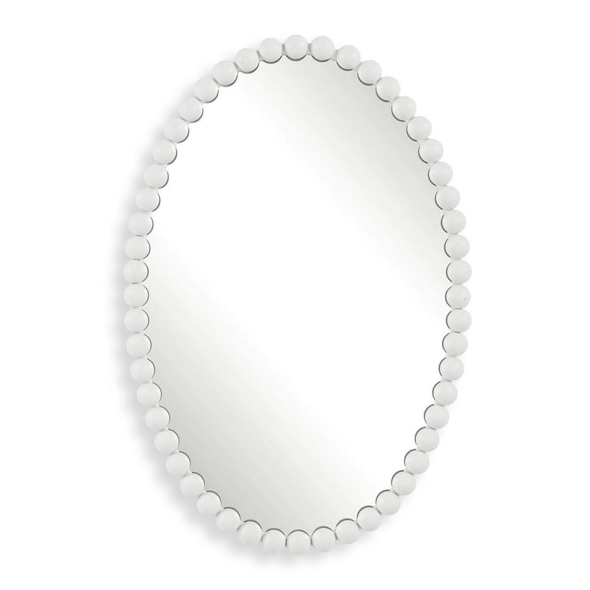 309bd4c9429f05ddf808040907796d64 Serna Oval Mirror, White - Image 1