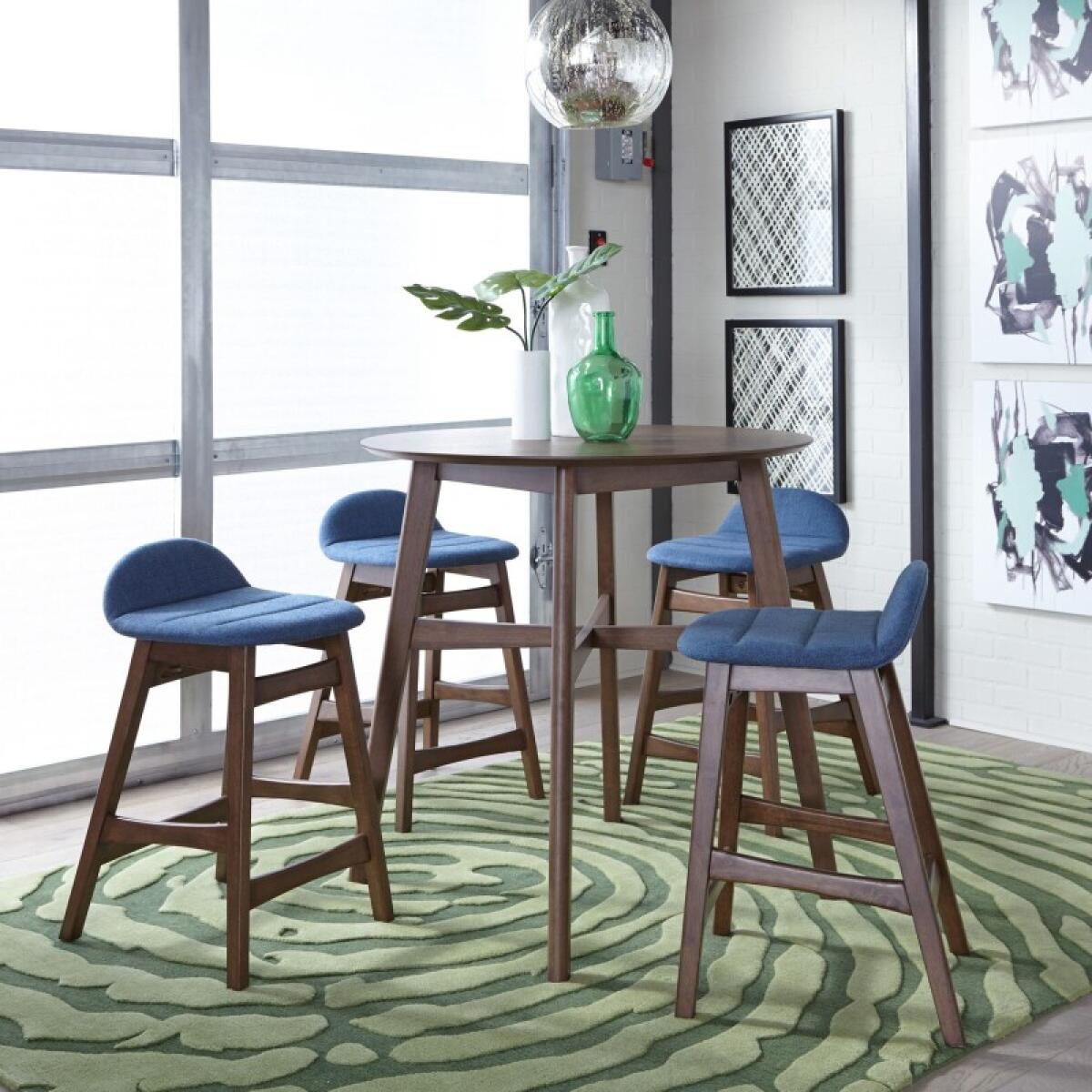 Space Savers 5 Piece Gathering Table Set Dining Sets Brown 2 Space Savers 5 Piece Gathering Table Set Dining Sets Brown 2