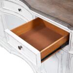 Magnolia Manor Server Dining Storage Antique White & Weathered Bark 22