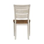 Farmhouse Reimagined Ladder Back Side Chair (RTA) Chairs & Benches Antique White w/ Chestnut Tops 17