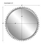 Taza Round Mirror, Antique White - Image 8