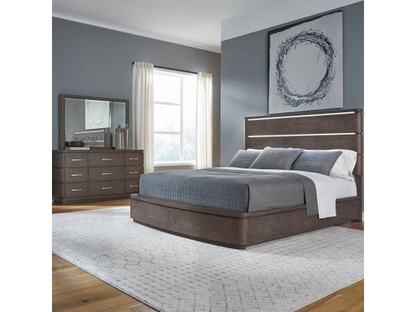 Cascade Falls King Panel Bed, Dresser & Mirror Bedroom Sets Bedroom Sets