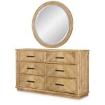 Round Mirror Aged Driftwood 4380-0600 - Image 3
