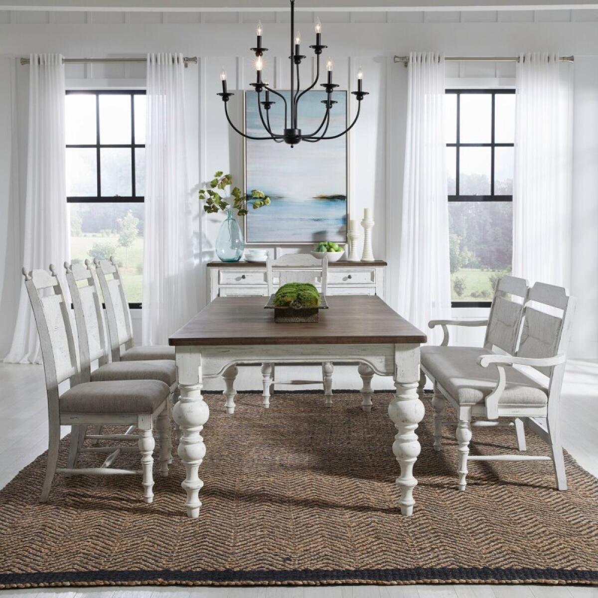 31a66dc8605d2acb92d6505352455fc8 River Place 6 Piece Rectangular Table Set - Image 1