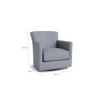 New American Living Thin Track Arm Swivel Glider Chair - Image 4