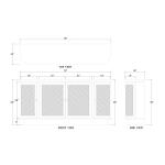 Dakota Oval 4 Door Sideboard W/ Rattan Panels - Image 8