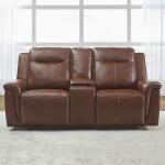 Avery Loveseat w/Console P2 – Cognac Loveseats Brown 15