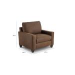 True Custom™ True Custom® Leather Track Arm Chair and a Half - Image 5