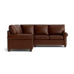 Carolina Leather L-Shaped Roll Arm Sectional Sectionals Bassett Furniture 8