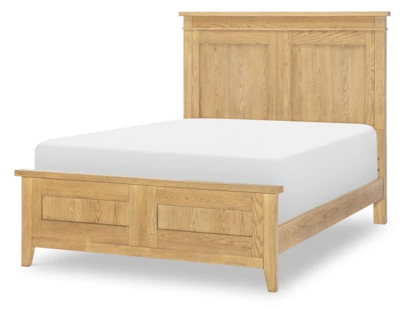 Complete Panel Bed Full 4/6 Natural Hickory Youth Beds Brown