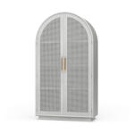 Vannes Wardrobe W/ Rattan Door