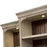 Morgan Creek Entertainment Center with Piers Entertainment Stands Antique White w/ Wirebrushed Tobacco Accents 15