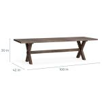 Crossbuck Live Edge Rectangle Dining Table - Image 6