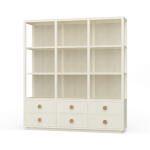 Cohan Open Cabinet W/ 6 Drawers W/ Rattan