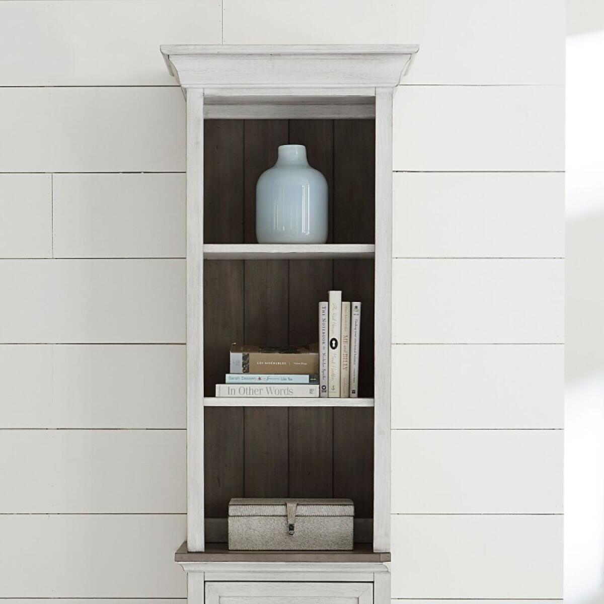 Ocean Isle Right Pier Top Entertainment Stands Antique White w/ Weathered Pine 2 Ocean Isle Right Pier Top Entertainment Stands Antique White w/ Weathered Pine 2