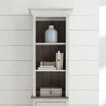 Ocean Isle Right Pier Top Entertainment Stands Antique White w/ Weathered Pine 8