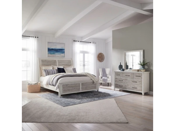 Backroads King Sleigh Bed, Dresser & Mirror Bedroom Sets Bedroom Sets