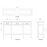 Amherst Narrow Console Table Console Tables Blue 13