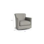 New American Living Leather Thin Track Arm Swivel Glider Chair - Image 3