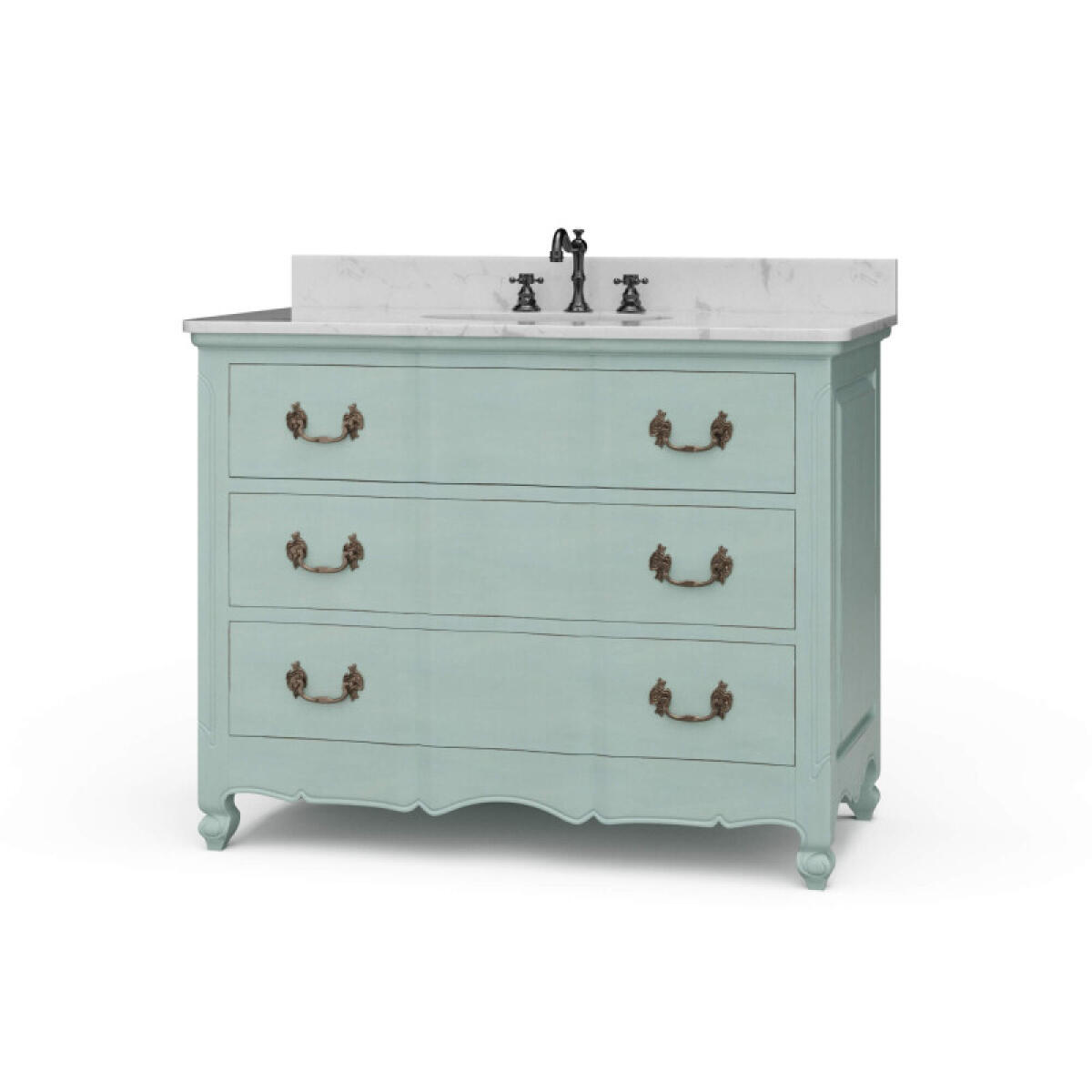 33df1e0e43b73aac4fe0e87ac2f3d95d Provence Single Vanity W/ Sink & Marble Top - Image 1