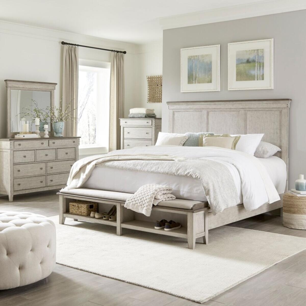 3435c17c2e828b06de2433fcab2c5101 Ivy Hollow King Storage Bed, Dresser & Mirror, Chest - Image 1
